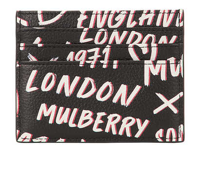 Mulberry Zipped Card Slip, &pound;80, Accessories, Black/White, Leather, Front view